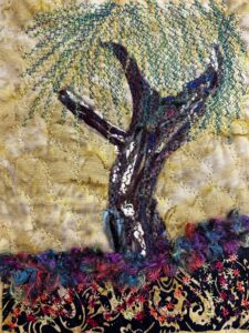 Decorative stitch thread painting